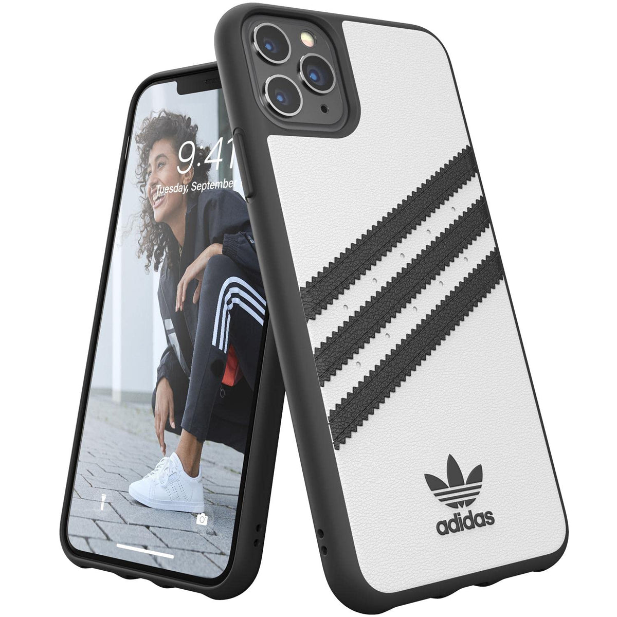 ADIDAS iPhone 11 Pro Max White/Black Originals Molded Phone Case iPhone Case Drop-Resistant Phone Case
