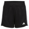 adidas Girls Plus Size 3-Stripes Mesh Shorts Black New