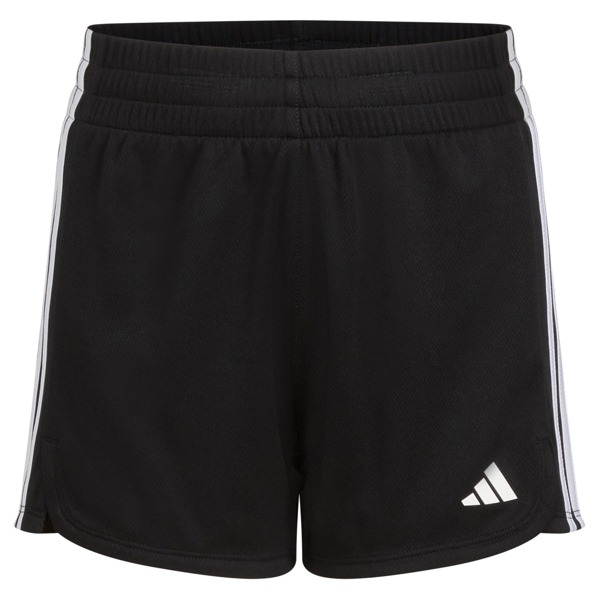 adidas Girls Plus Size 3-Stripes Mesh Shorts Black New
