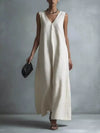 Full Size V-Neck Sleeveless Maxi Dress Plus Size