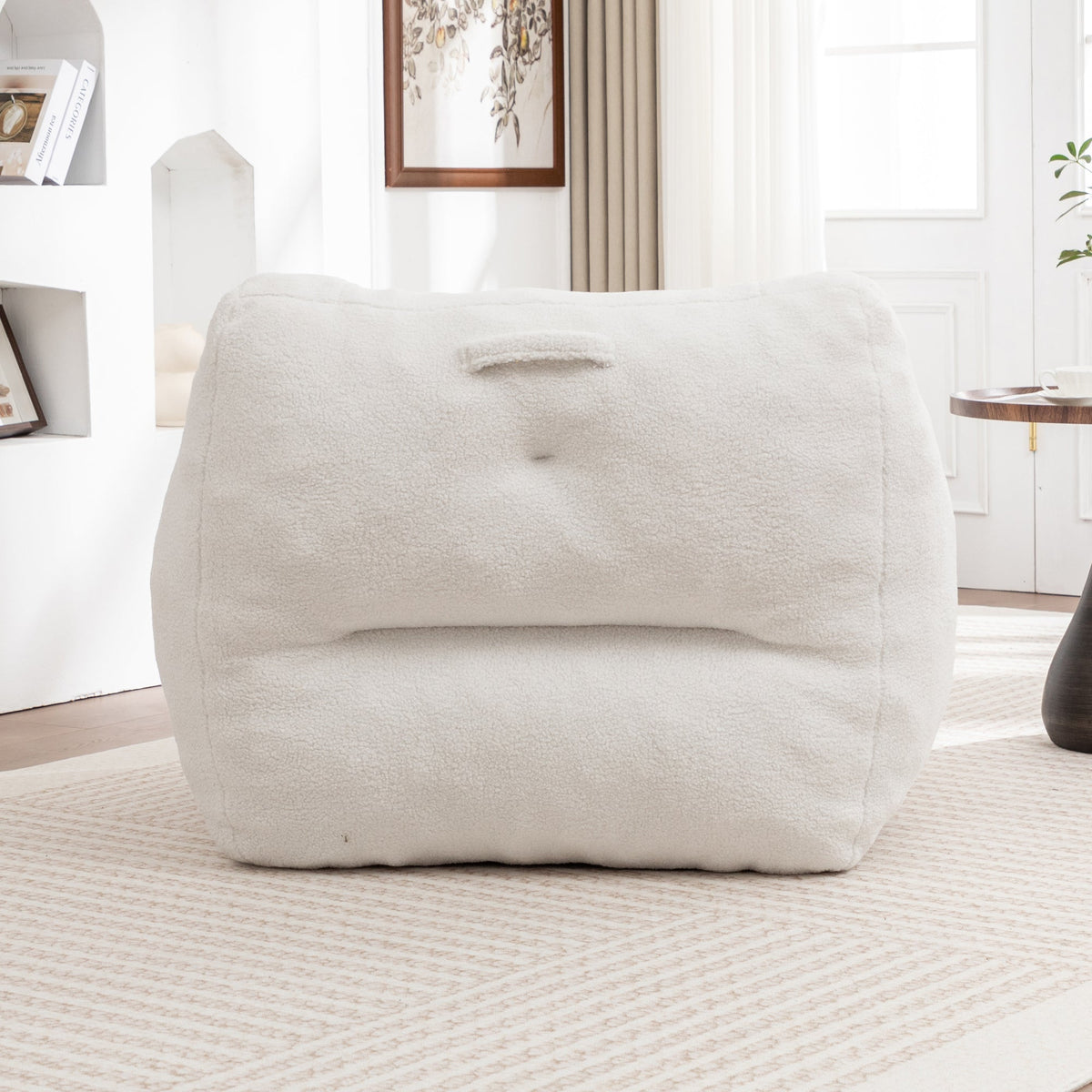 Bean Bag Chair, Bean Bag Sofa Chair with Armrests Stuffed High-Density Foam, Lazy Sofa Comfy Chairs BeanBag Chair for Adults in Living Room,Bedroom Reading