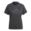 adidas Womens Future Icons Winners 3.0 T-Shirt Black Melange/Grey X-Large