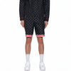 Konus Men's Tonal Checkered Shorts with Tape in Black