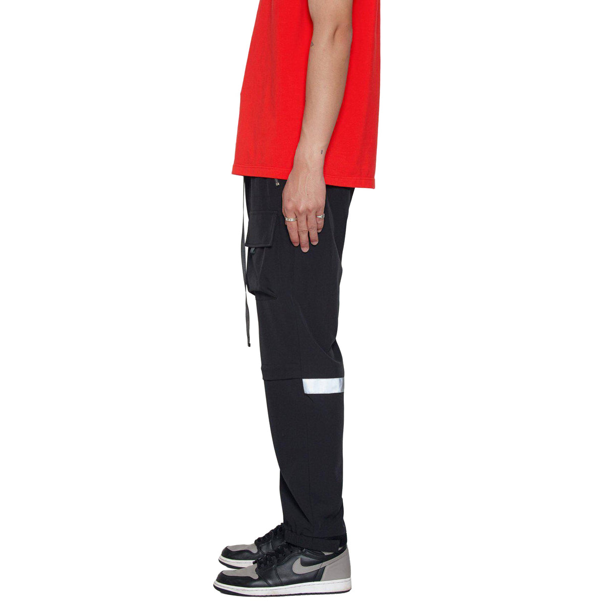 Konus Men's Reflective Wind Cargo Pants in Black