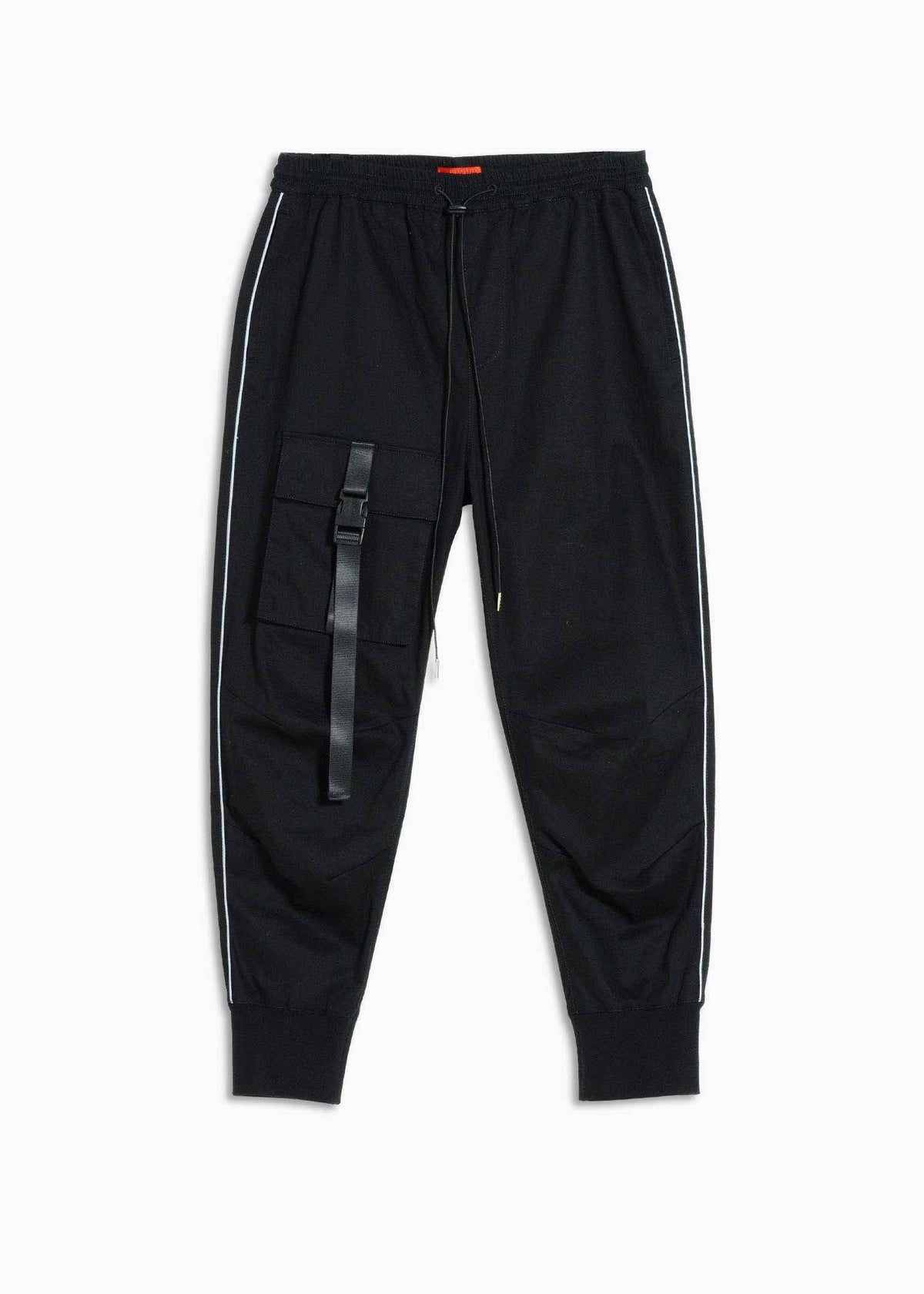 Konus Men's Tactical Strap Cargo Joggers in Black