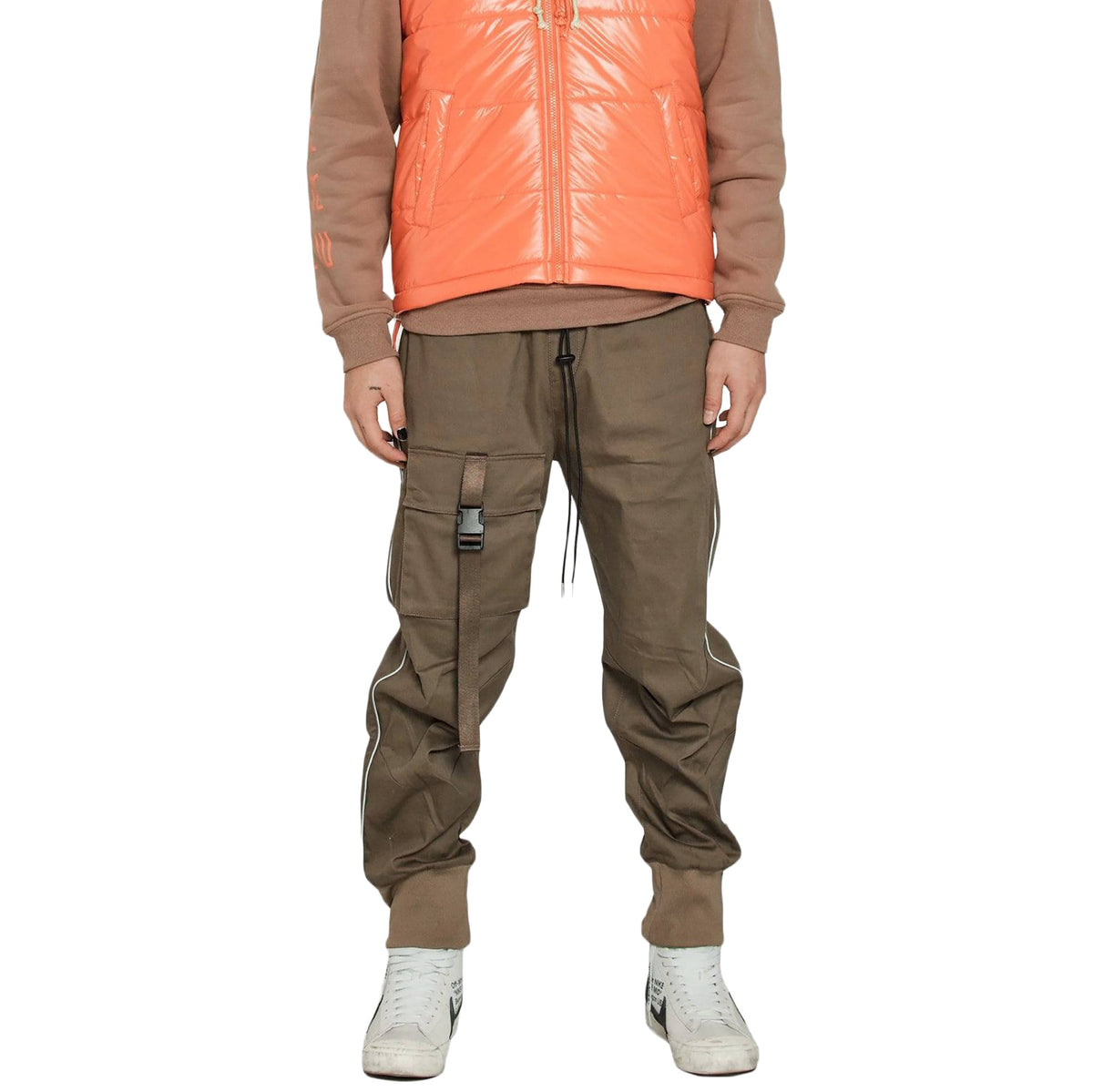 Konus Men's Tactical Strap Cargo Joggers in Tobacco