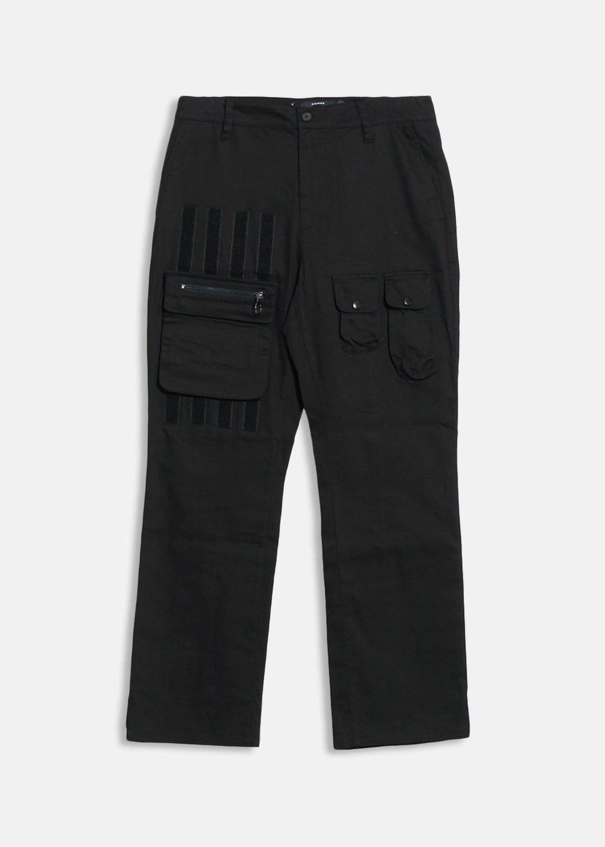 Konus Men's Cargo Pants with Removable Pocket in Black