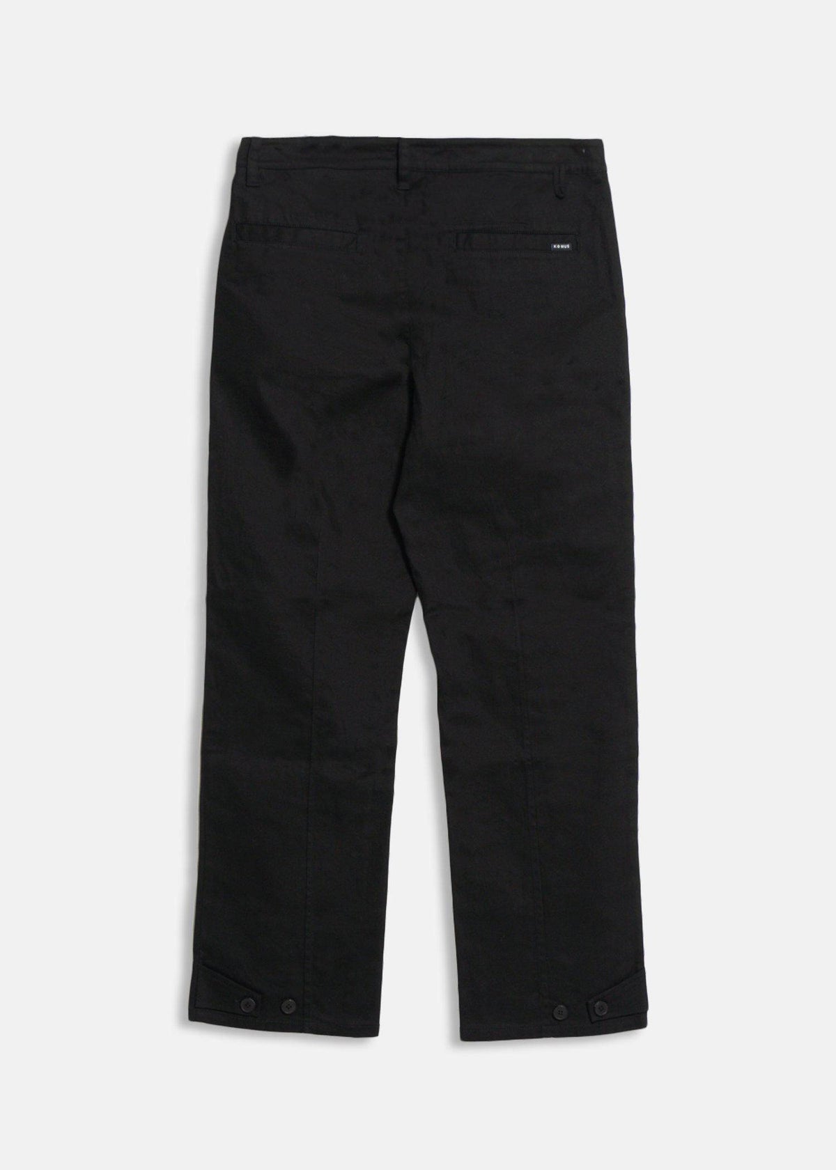 Konus Men's Cargo Pants with Removable Pocket in Black