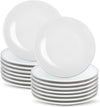 16 Pcs Porcelain Dessert Plates,6 inch White Appetizer Plates,Round Small White Plates,Small Plates for Appetizers,Ceramic Dessert Plate for Cake Snacks,Microwave Oven and Dishwasher Safe