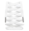 LitLaces - Premium Flat Cotton Shoe Laces Replacement for Air Jordan Nike Dunk Air Force 1 Converse & Casual Shoes (White/Silver 72