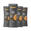 Dove Men+Care Antiperspirant Stick Turmeric + Mandarin 4 Count 72H Protection with a Plant-Based Moisturizer 2.6 oz
