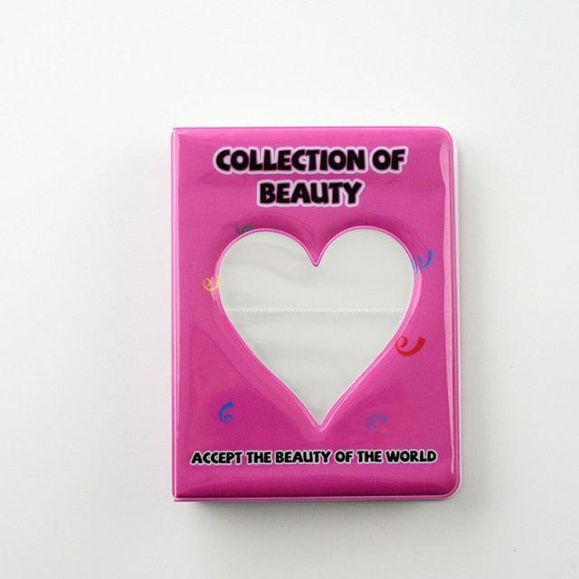 64 Pockets 3 Inches Photo Album Card Holder Receipt Storage Hollow Love Heart Photo Holder Business Card Bag Kpop Photocard Holder Book Polaroid Book Album Gifts For Valentines Day