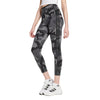 adidas Womens Essentials 3-Stripes Camouflage Printed 7/8 Length Leggings Black