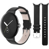NINKI for Google Pixel Watch 3 41MM Band/Pixel Watch 2 Band/Pixel Watch Band Women (Black with Beige)Leather Watch Replacement Band for Google Pixel Watch 2 Band Leather Pixel Watch 3 41MM Strap