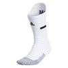 adidas Adizero Football Socks (1 Pair) Cushioned Crew for Men Women Kids Team Sports White/Black Medium