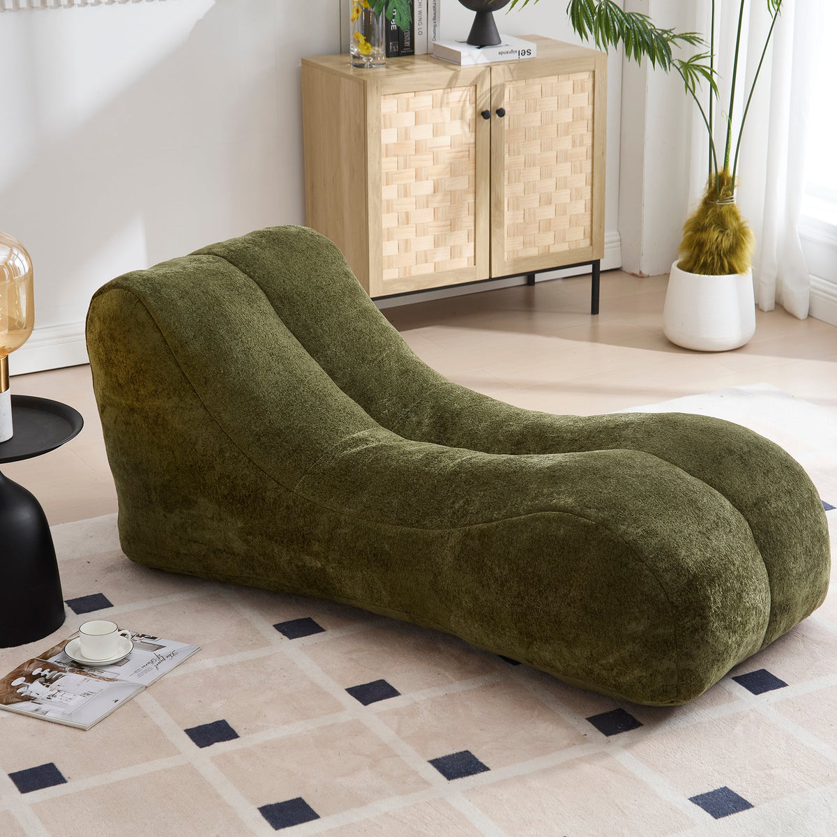 Creative Bean Bag Sofa Chair for Adults with High-Quality Sponge Filling and Polyester Fiber,59x30x23.6 inches