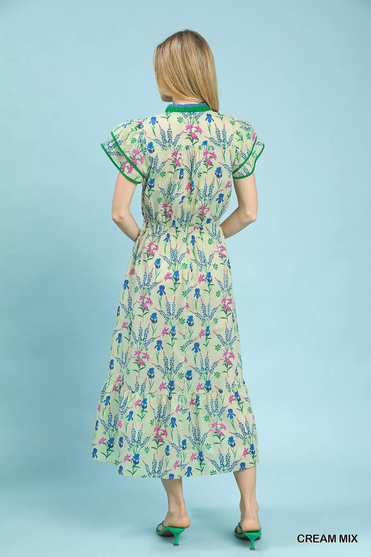 Umgee Mix Floral Midi Dress