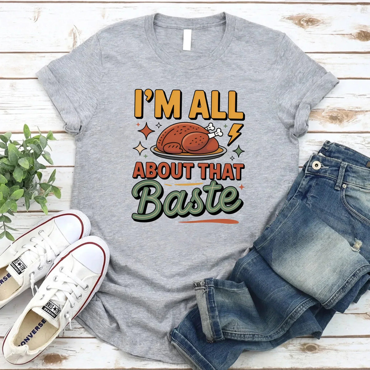 Funny Thanksgiving Couples Shirts – Baste & Gravy Matching Tees