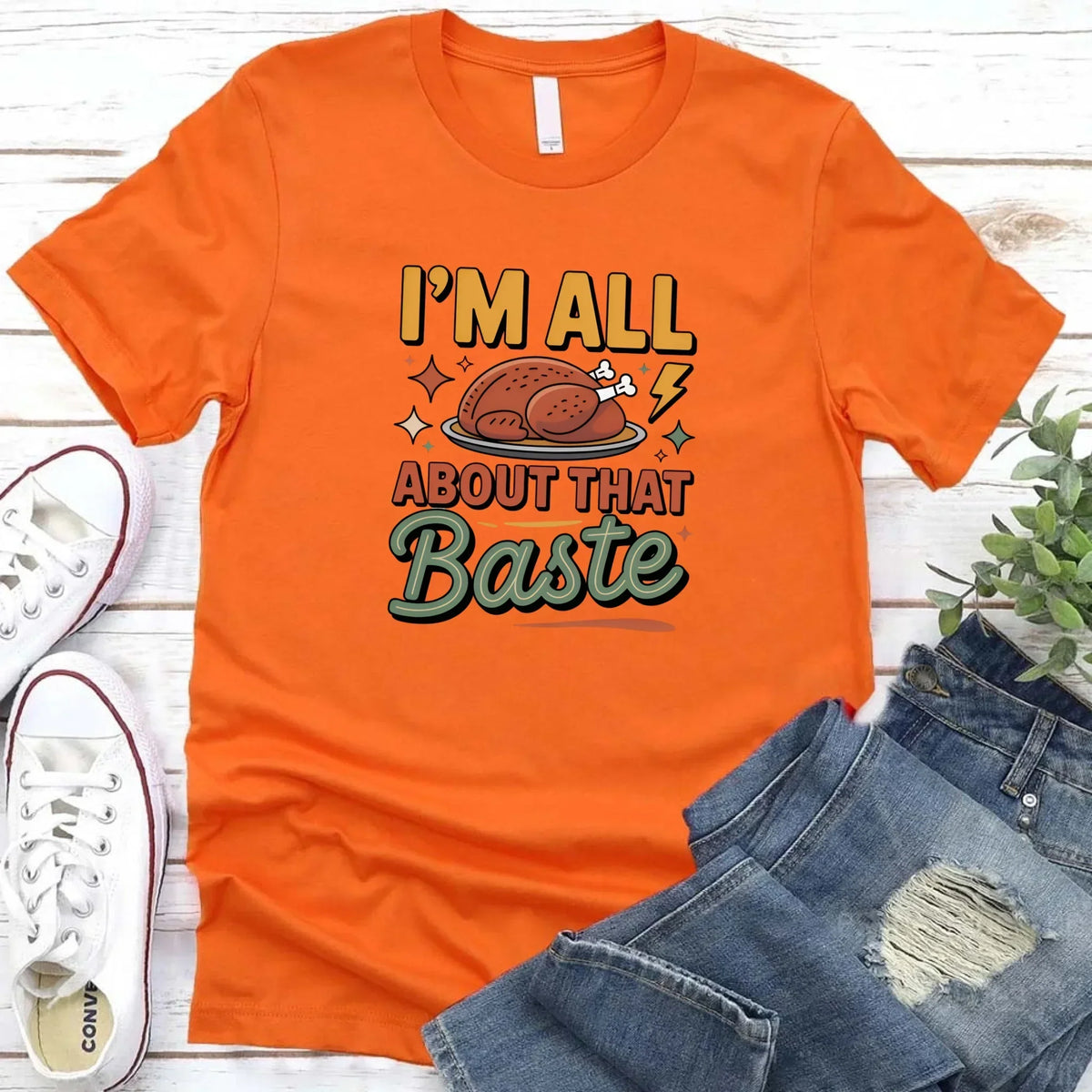 Funny Thanksgiving Couples Shirts – Baste & Gravy Matching Tees