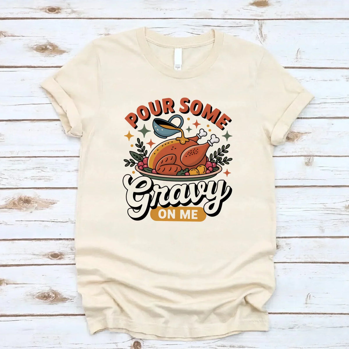 Funny Thanksgiving Couples Shirts – Baste & Gravy Matching Tees
