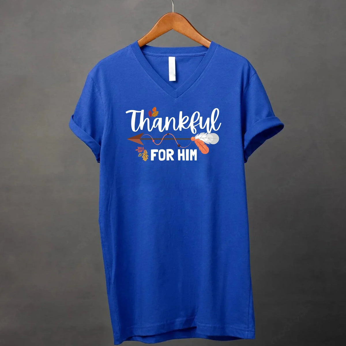 EXPEDITE to Receive in Time - Thankful For Her/Him Valentines Couple V-Neck