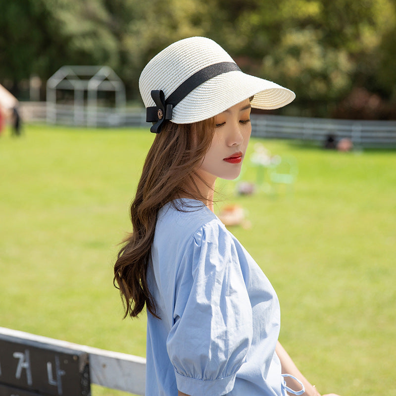 Straw Equestrian Hat Women's Outdoor Beach Casual Hat