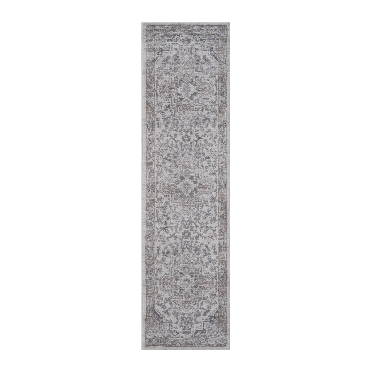 NAAR MARFI Collection 2X8 Ivory / Beige / Oriental Runner Rug