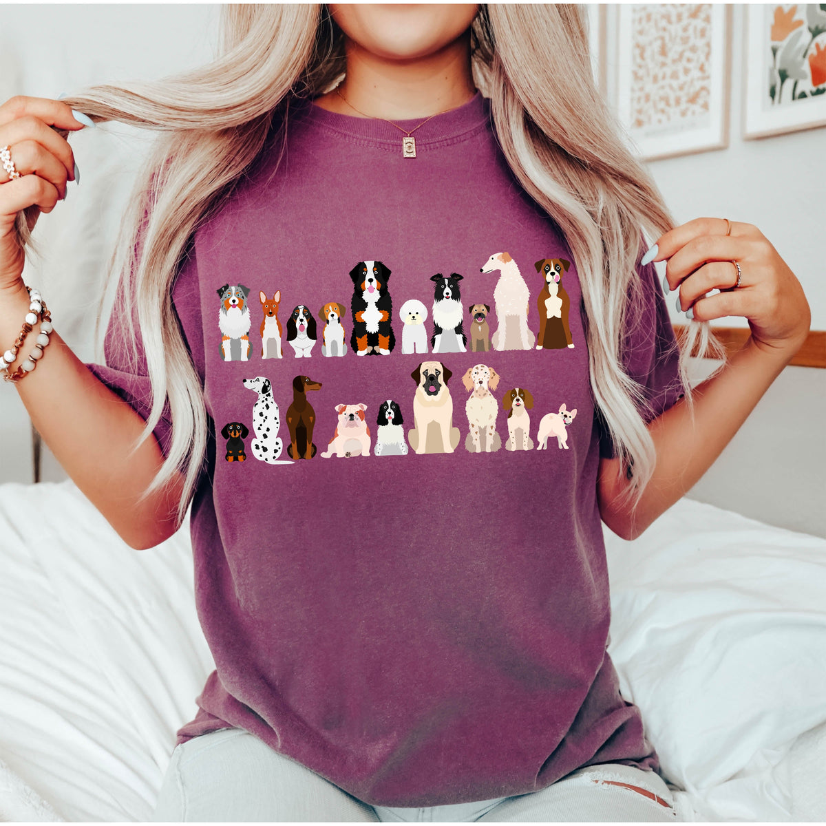 Dog Lovers Farm Animal Illustration Breeds And Pet Companions Gallery For All Dog Enthusiasts Comfort Colors Tee