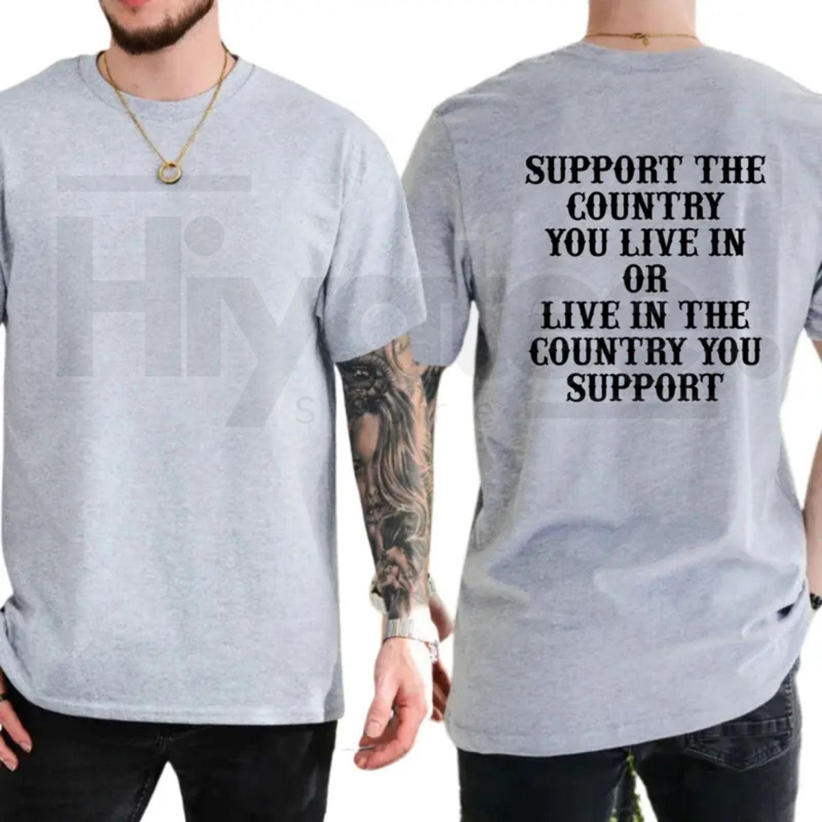 "Support The Country You Live In" – Patriotic Unisex Graphic Top