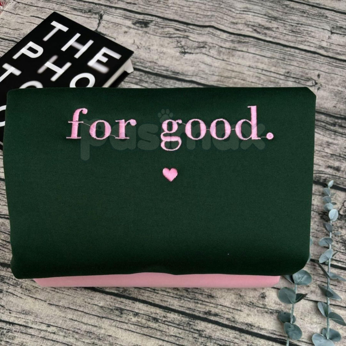 Wicked "For Good" Embroidered Crewneck – Elegant Broadway Tribute Sweatshirt