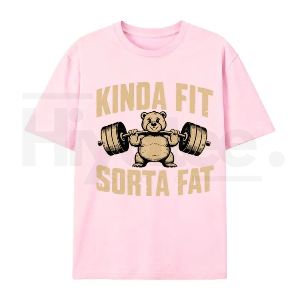 "Weightlifting Bear" – Funny Heavyweight Oversized Gym Graphic Top