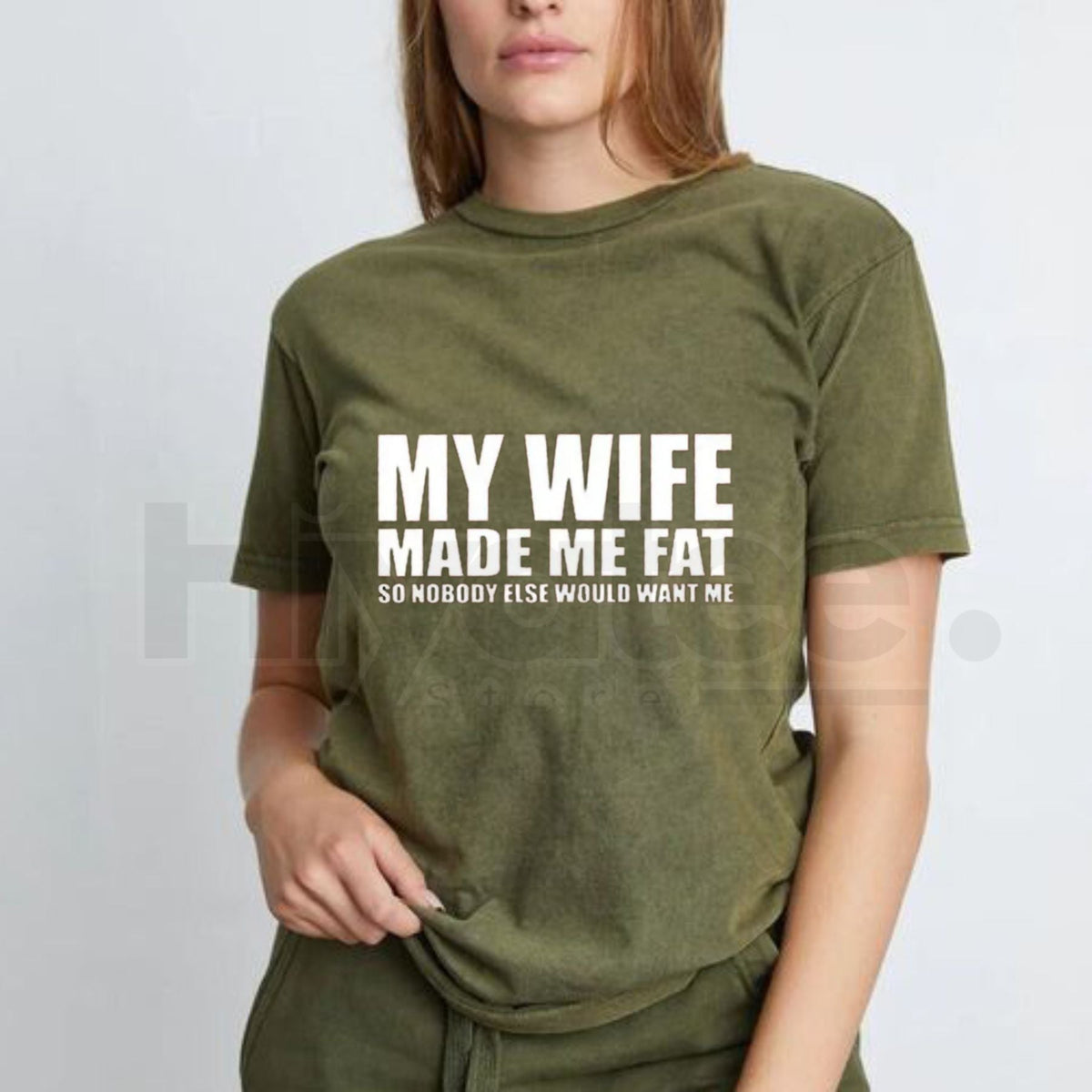 "My Wife Made Me Fat" Classic T-Shirt – Funny Family Humor Graphic Tee