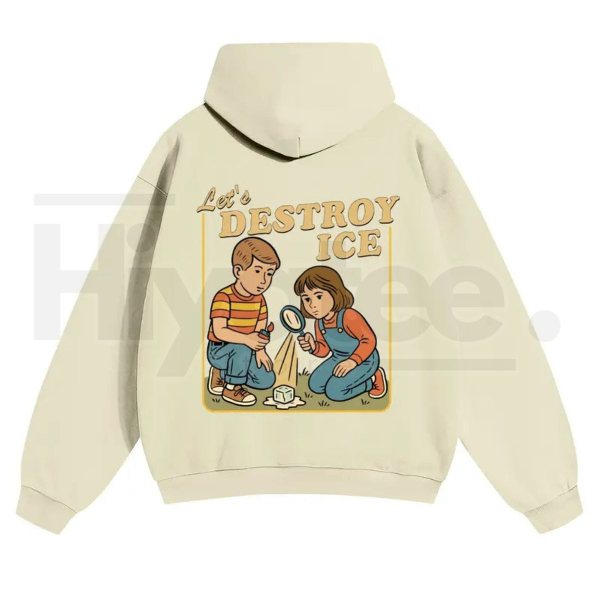 Unisex "Destroy ICE" Hoodie – Satirical Political Graphic Streetwear