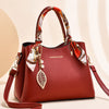 Women's Shoulder Bag With Leaf Pendant Fashion Silk Scarf Handbag (See size chart where applicable)