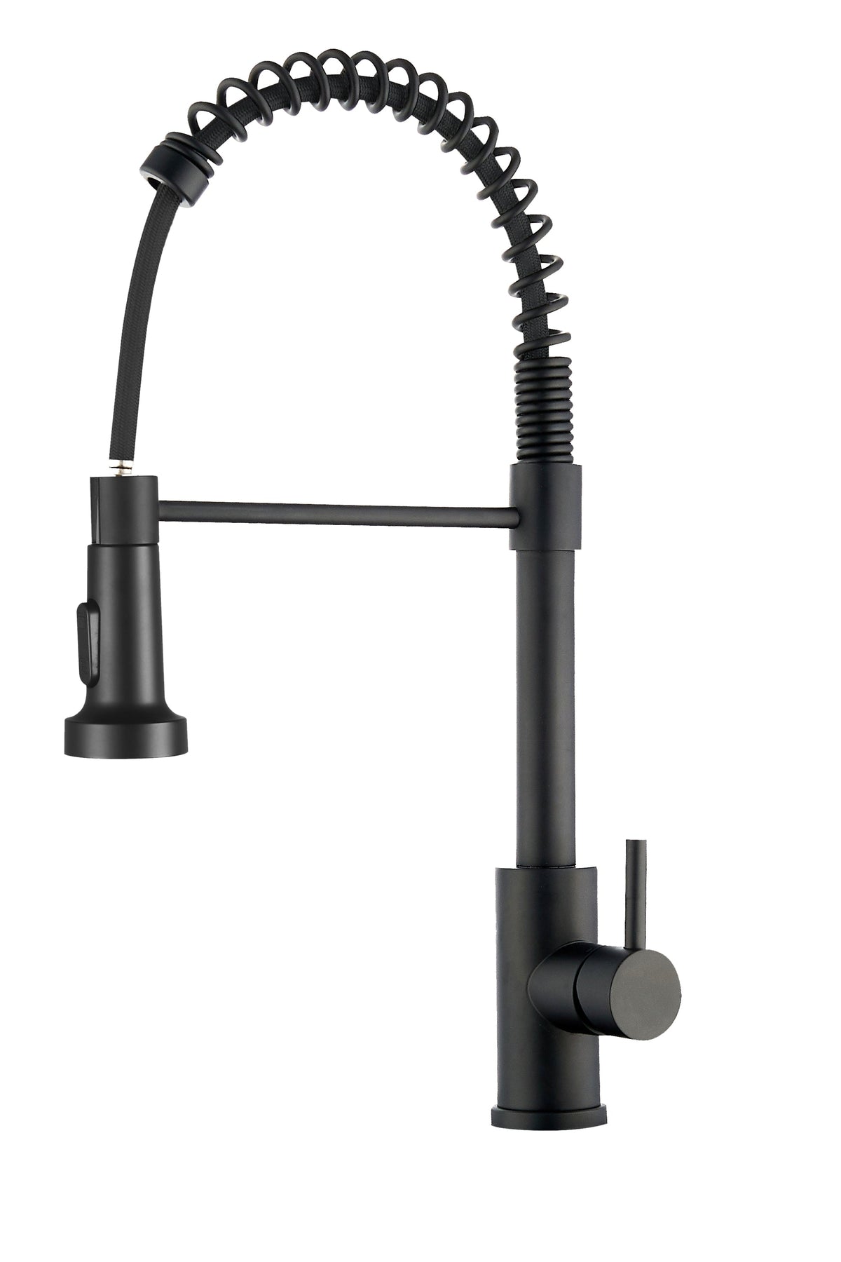 Kitchen Faucet with Pull Down Sprayer Industrial 1 Handle 1 Hole Or 3 Hole Faucet for Farmhouse Camper Laundry Utility Rv Wet Bar Sinks, Stainless Steel, Matte Black