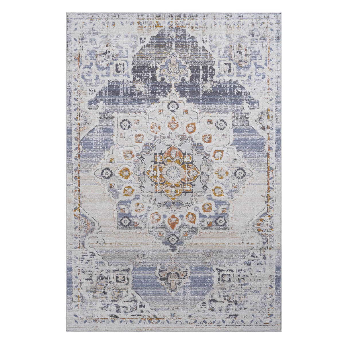 NAAR PAYAS Collection 8X10 Cream / Gold / Medallion Area Rug