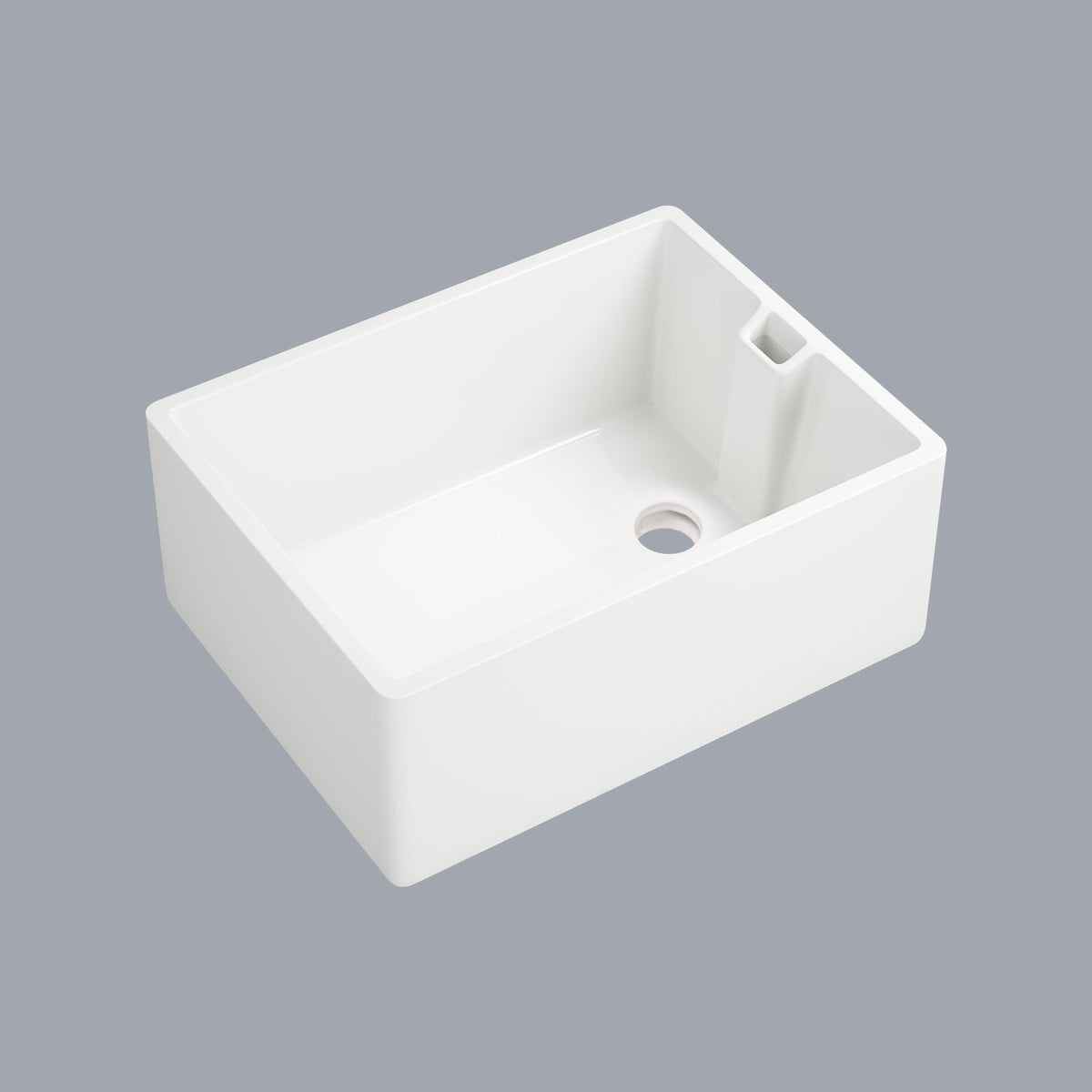 23.6' L X 18' W White Ceramic Single Bowl Kitchen Sink
