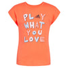 adidas Girls Little Cap Sleeve Novelty Logo Tee Coral Fusion 5