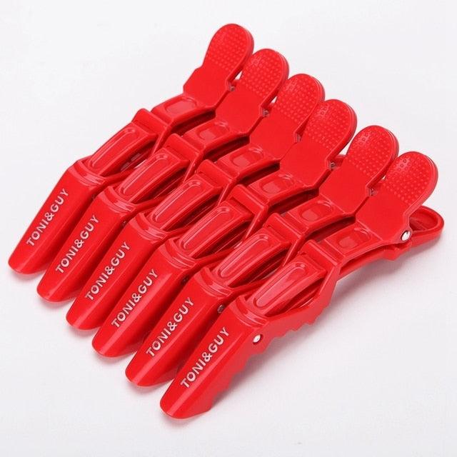 6pcs/lot Plastic Hair Clip Hairdressing Clamps Claw Section Alligator Clips Barber For Salon Styling Hair Accessories Easy To Carry And Use Hair Styling Tools For Women
