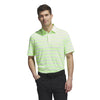 adidas Mens Two Color Stripe Polo Shirt Green Medium