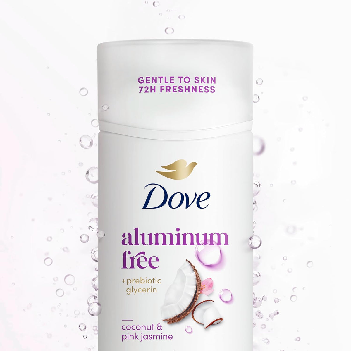 Dove Deodorant Stick for 72 Hour Odor Protection Coconut & Pink Jasmine Aluminum Free 2.4 oz