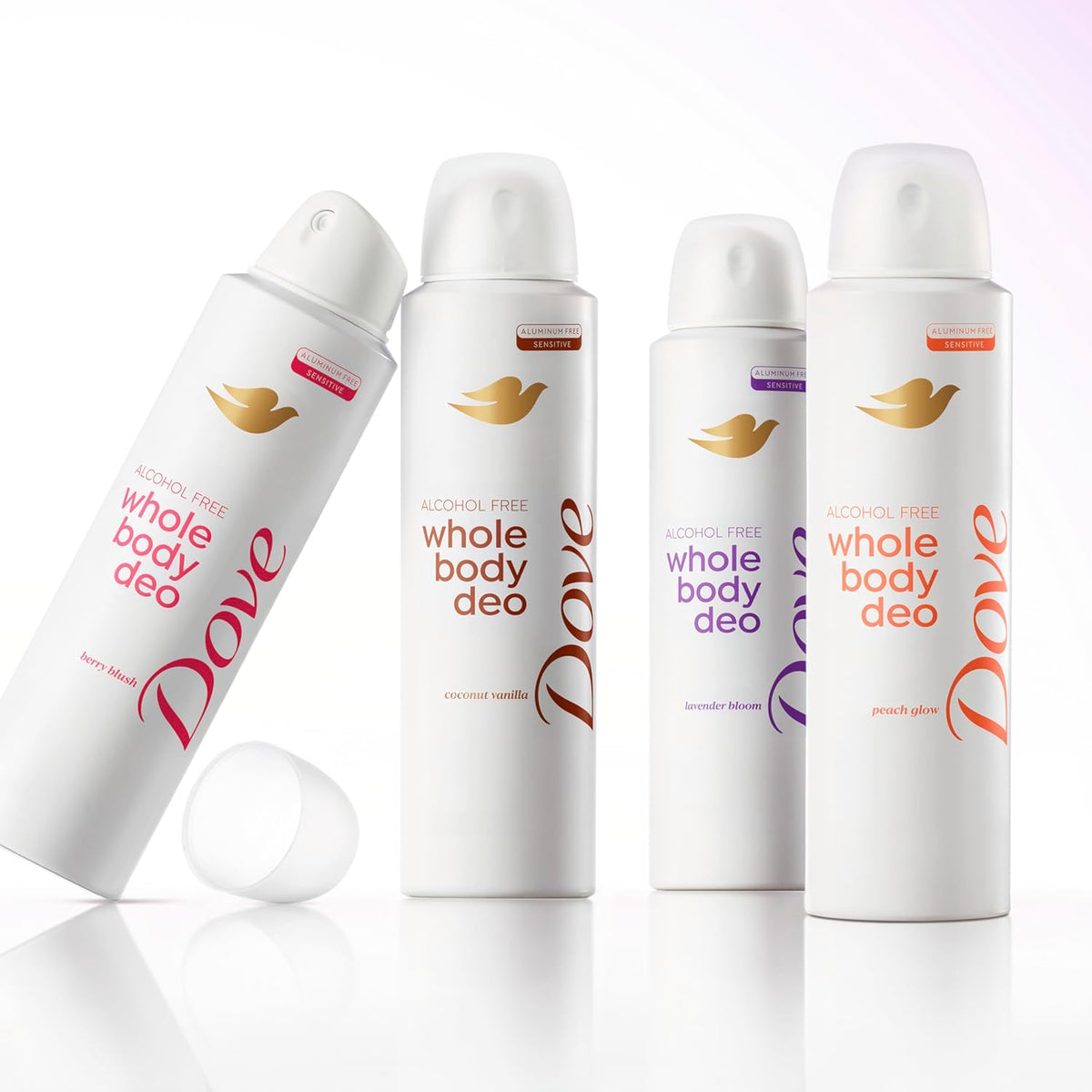 Dove Whole Body Deo Alcohol Free Deodorant Spray for Women 72-hour odor control Lavender Bloom 4 oz