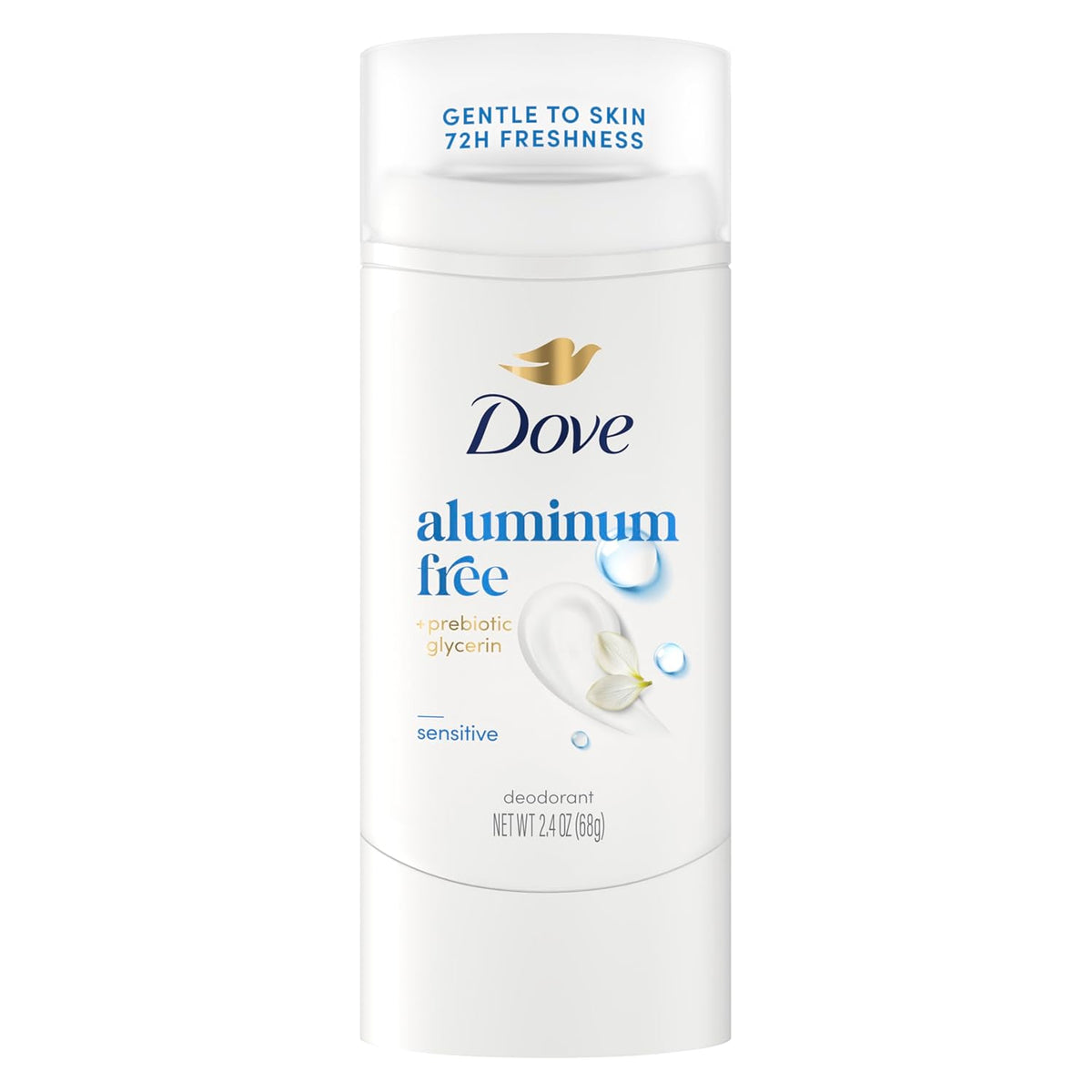 Dove Deodorant Stick Sensitive for 72 Hour Odor Protection Aluminum Free 2.4 oz