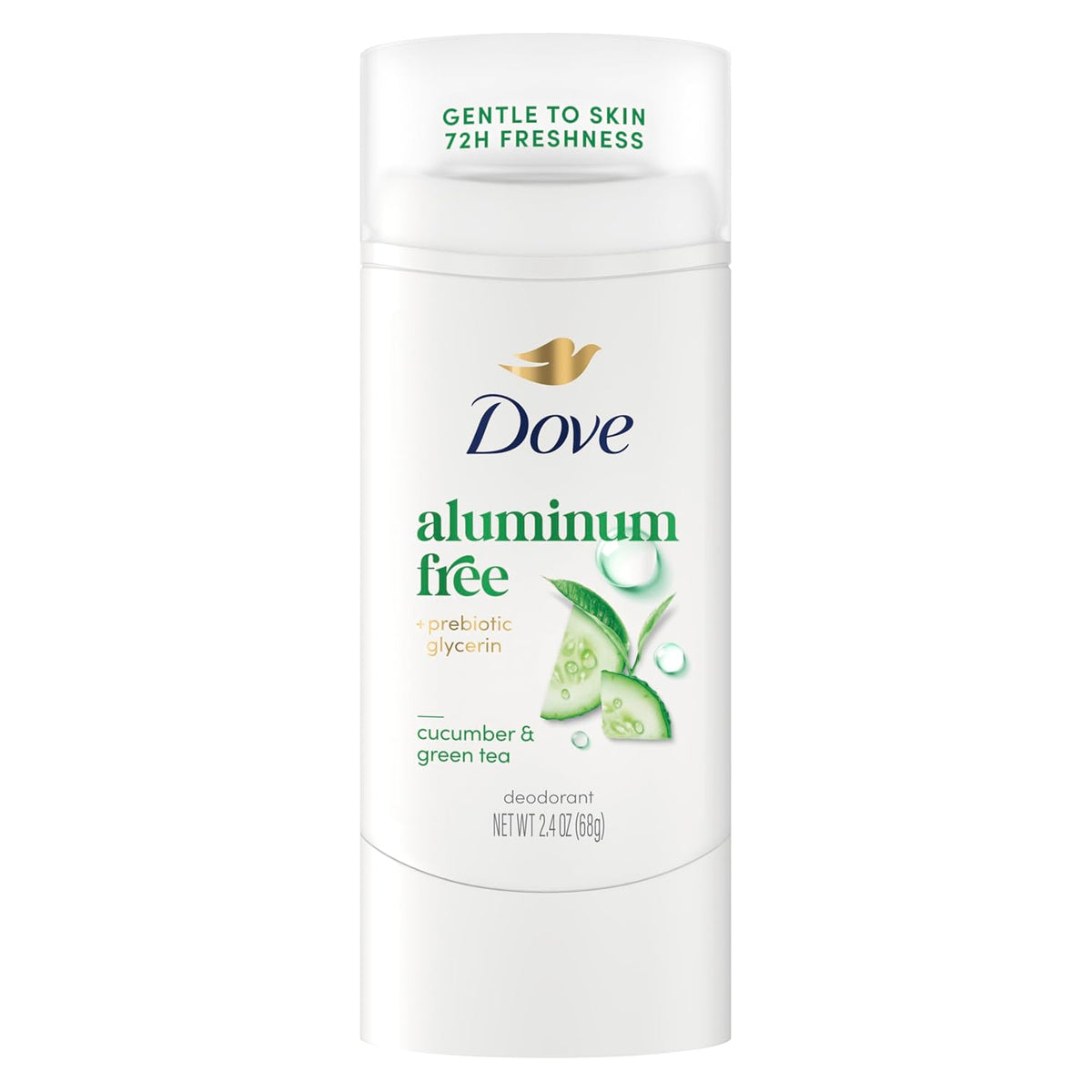 Dove Deodorant Stick Cucumber & Green Tea for 72 Hour Odor Protection Aluminum Free 2.4 oz