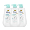 Dove Body Wash 3 Count Sensitive Skin For 24hr Lotion-Soft Skin Moisturizing Skin Cleanser Gentle Hypoallergenic Formula with No Sulfates No Parabens
