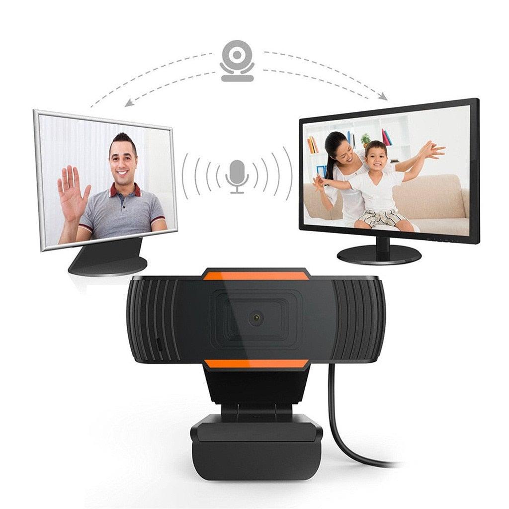 720p HD Webcam with Mic Rotatable PC Desktop Web Camera Cam Mini Computer WebCamera Cam Video Recording Work Video Calling and Recording For Camera Desktop OR Laptop Gaming Conferencing & Working