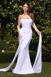 Ladivine 7448W Dress One Shoulder Satin Bridal Gown