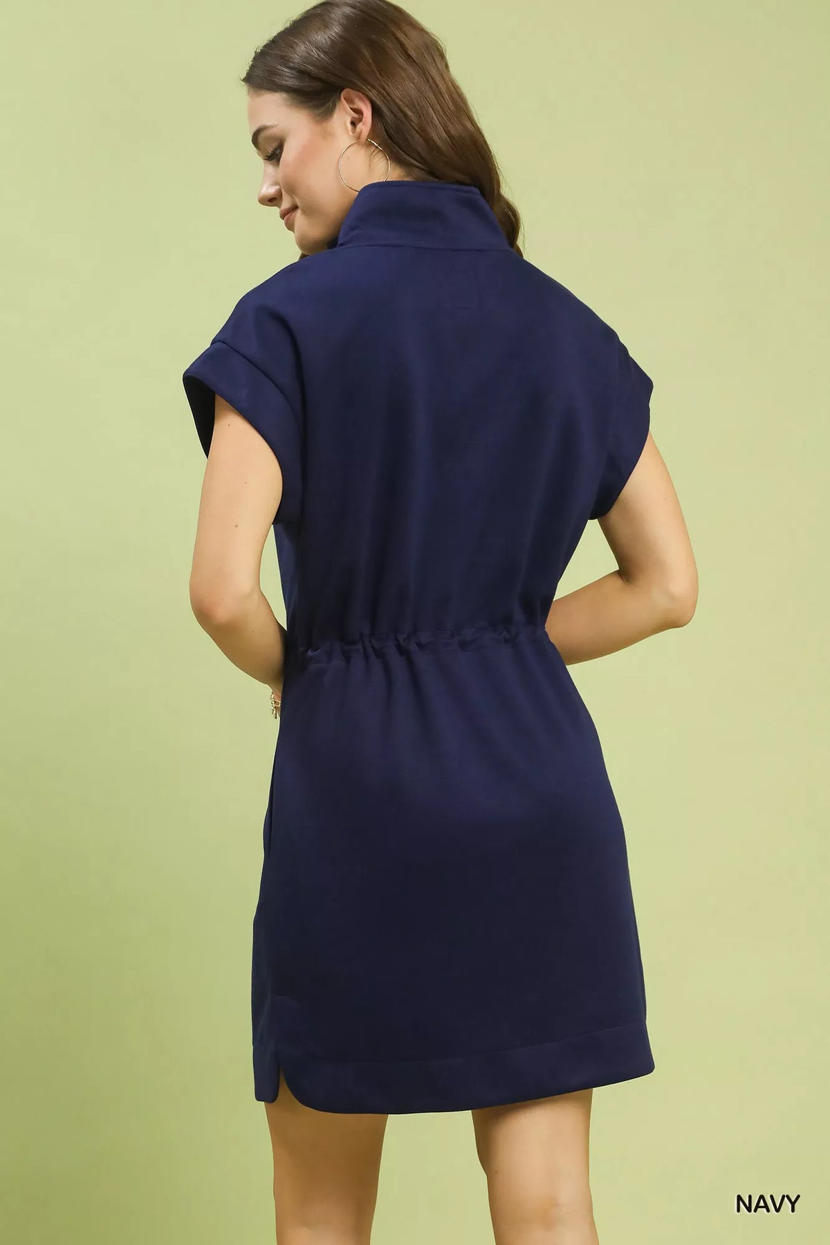 Umgee Dolman Sleeve Zip Detail Dress