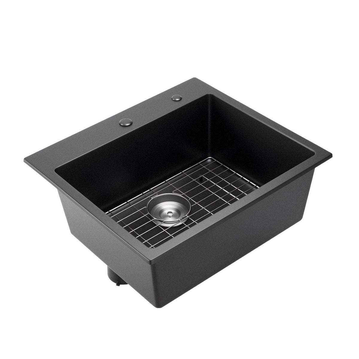 25 inch Granite Kitchen Sink Top Mount Single Bowl Drop-In Basin for RV Bar
