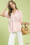 Umgee Textured Pintuck Blouse